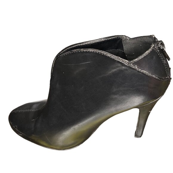 8 Qupid Black Ankle Boots Stiletto Heel Booties Professional Stylish Casual - Picture 3 of 11